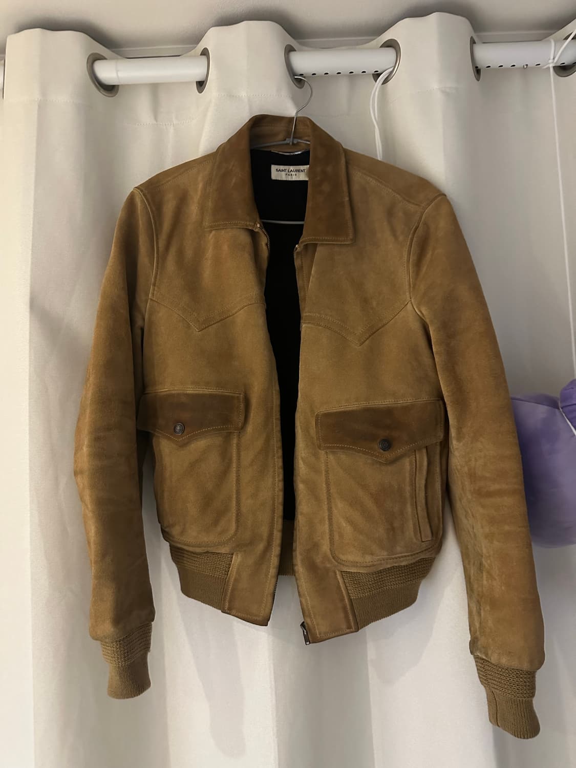 생로랑 웨스턴 스웨이드 블루종 상품이미지1