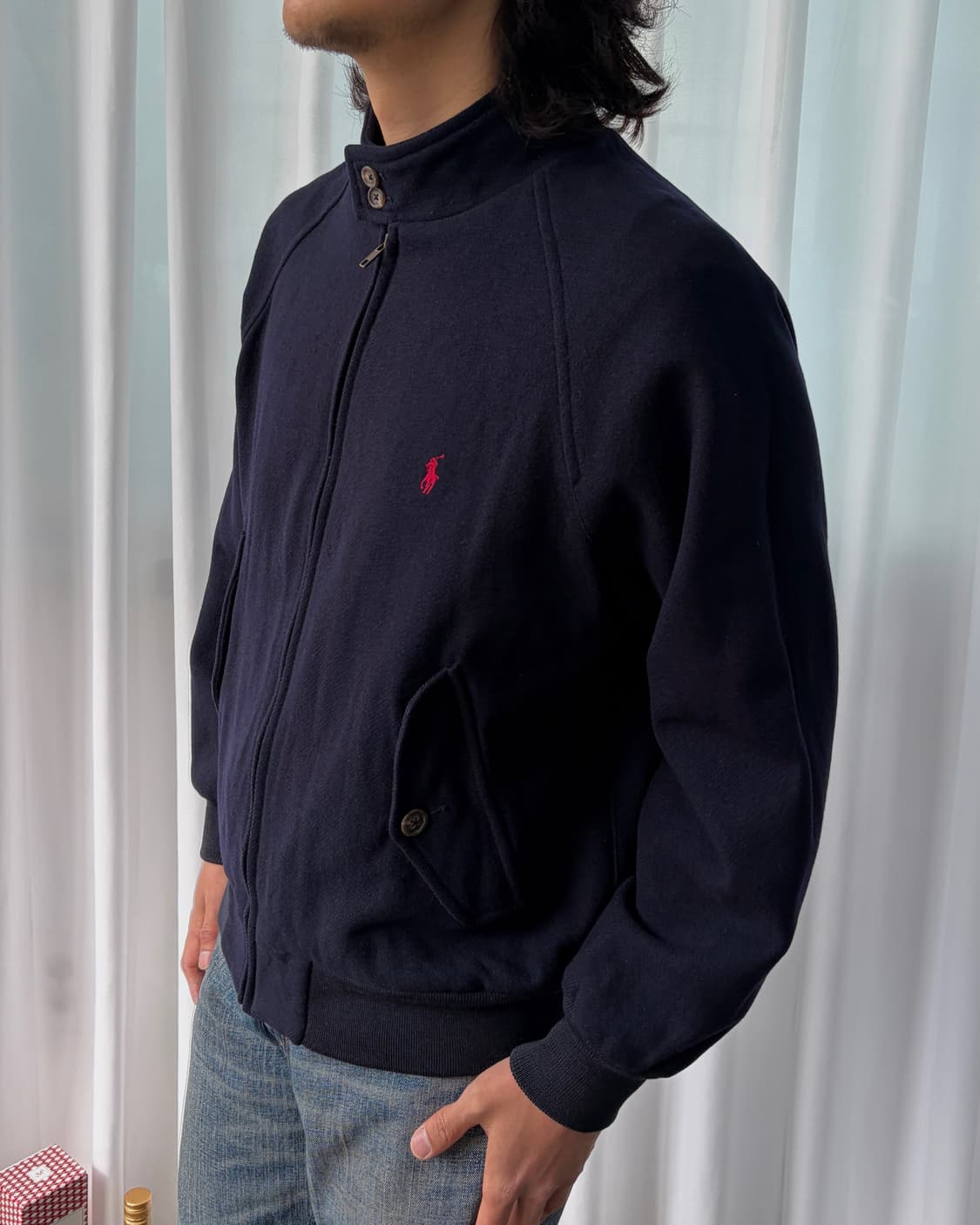 [M]폴로 랄프로렌 울 바라쿠타 자켓 navy 상품이미지1