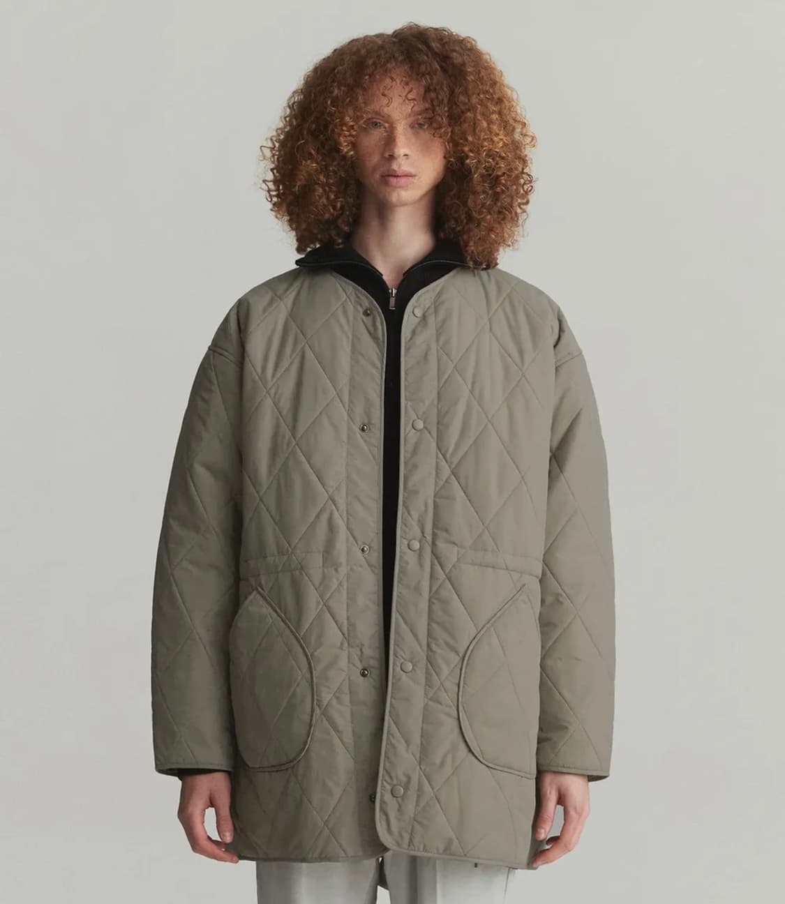 퀼팅 롱 점퍼 베이지 L - 새상품 상품이미지3