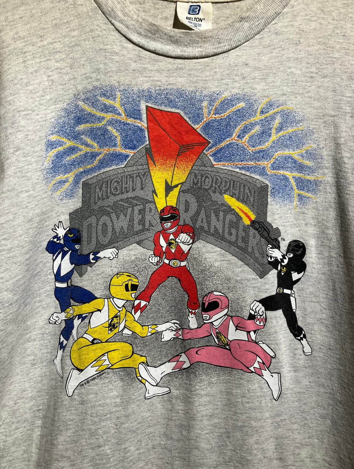 90s USA 빈티지 마이티 몰핀 파워레인저 반팔 티셔츠 상품이미지3