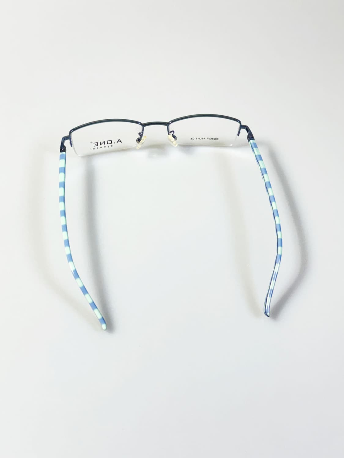 A.ONE 반무테 스퀘어 메탈 프레임 빈티지 안경 상품이미지5