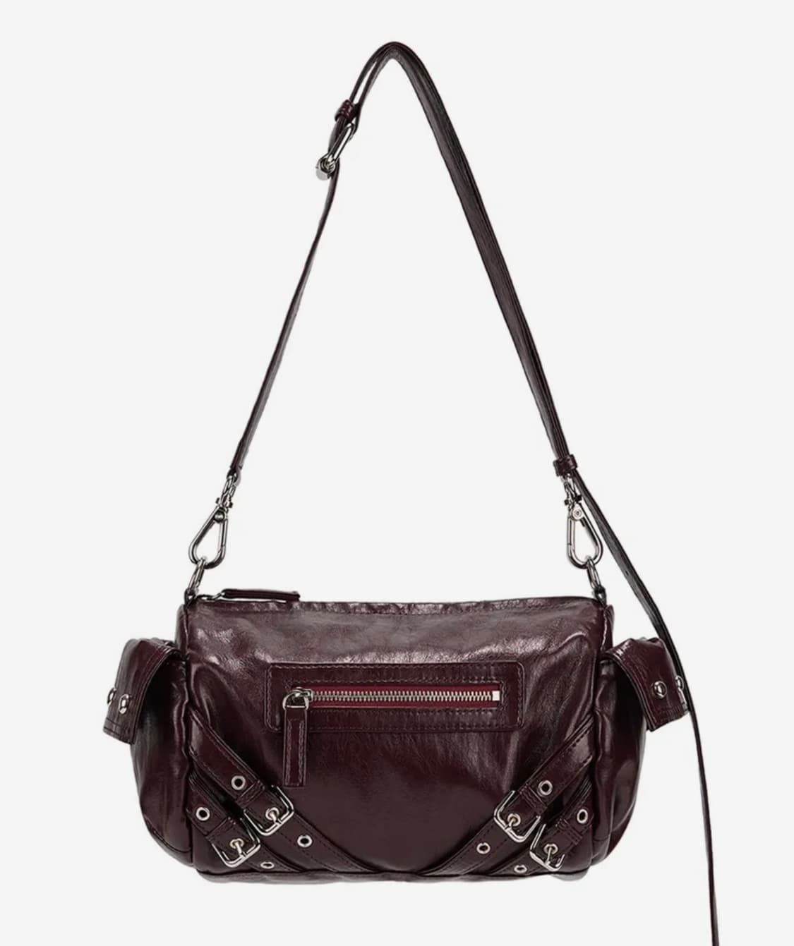STUD POCKET BAG IN BURGUNDY 상품이미지1