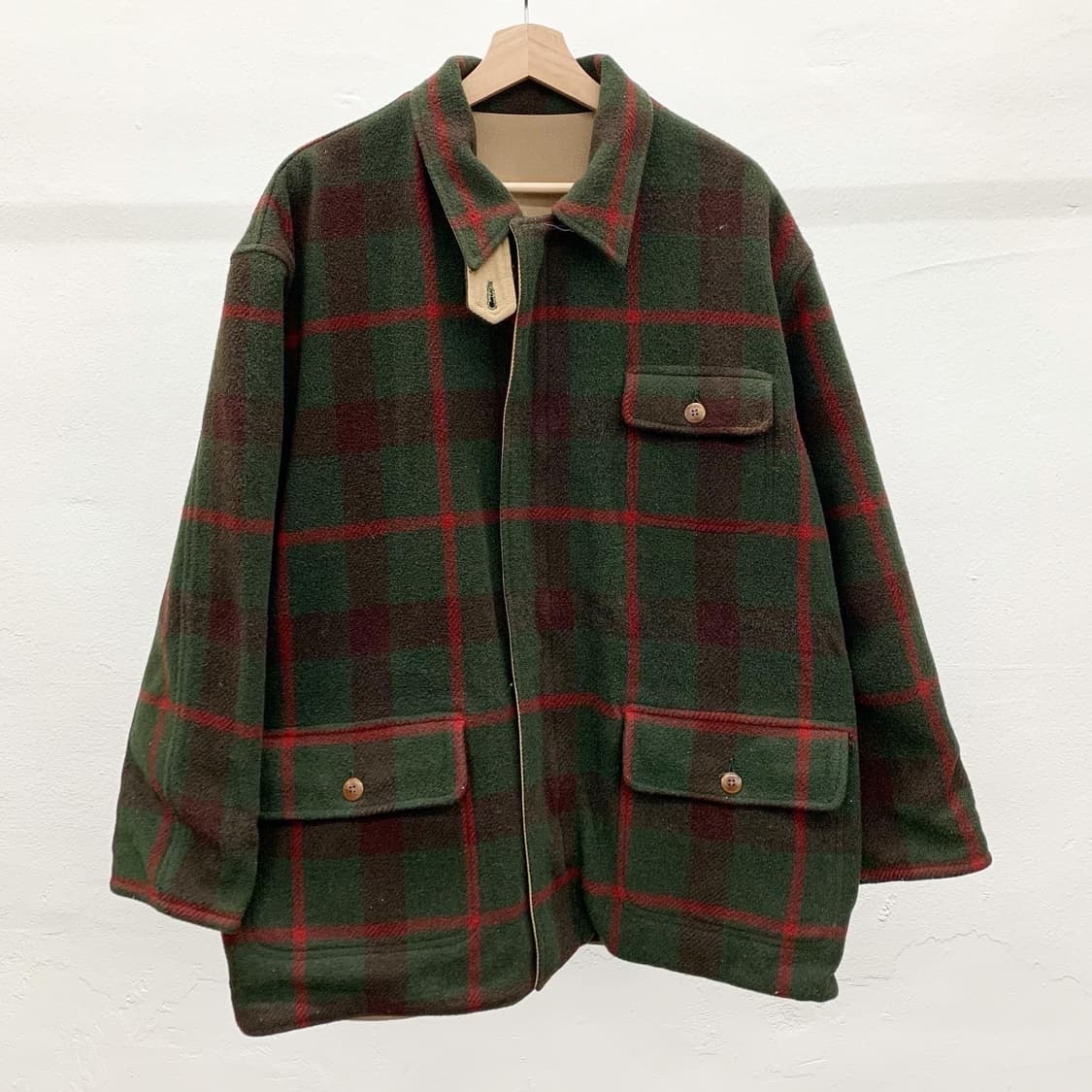 폴로 랄프로렌 컨트리 그린 타탄체크 울 자켓 상품이미지1