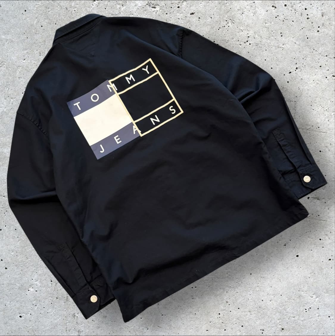 [M] 타미힐피거 타미진스 빅로고 네이비 코튼 셔츠 D115 상품이미지2