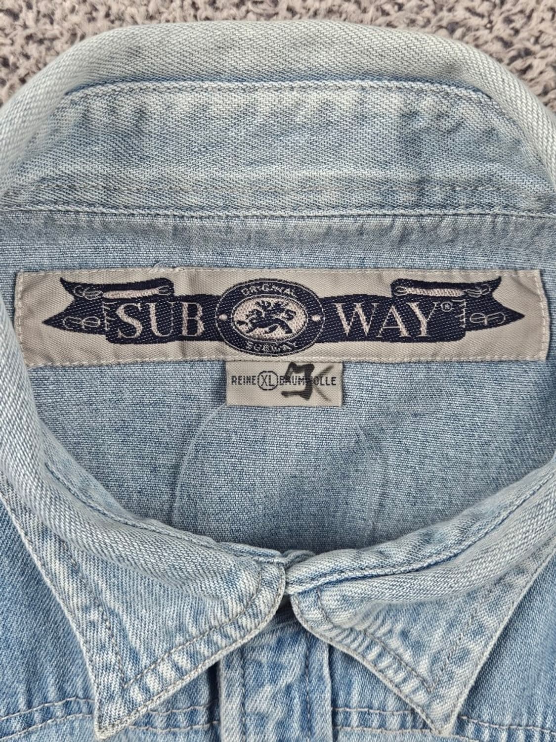 SUBWAY 크롭 밴딩 커스텀 웨스턴 데님 셔츠 ( XL )/ 11637 상품이미지8