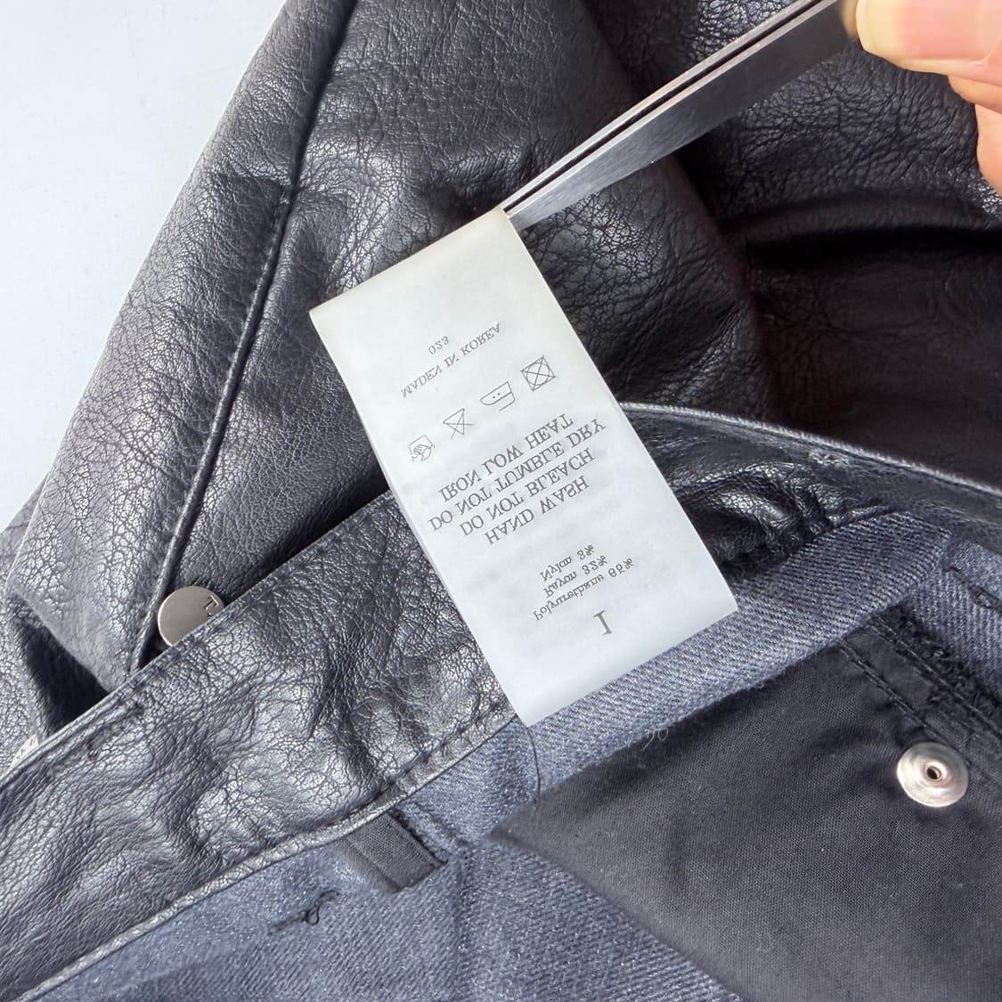 트리밍버드 Front Yoke Leather Pants [ Black ] 상품이미지5