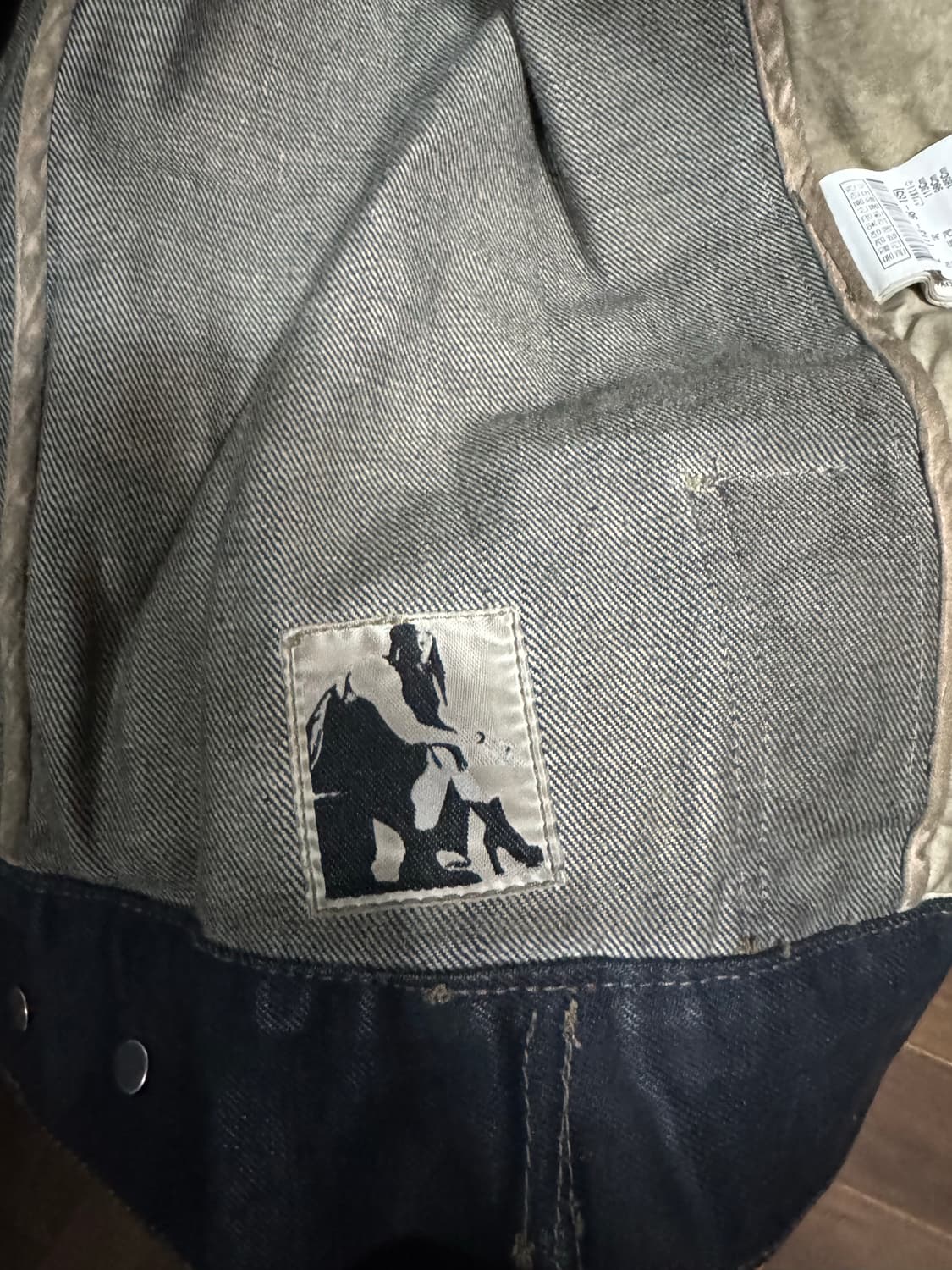 릭오웬스 슬레이브 코팅 데님 자켓 L 상품이미지5