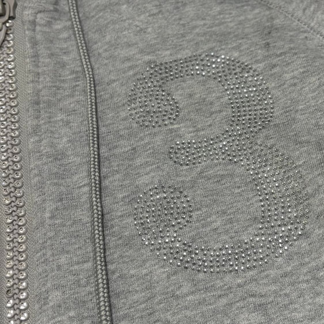 로엔 그레이 큐빅 로고 후드 집업 상품이미지3