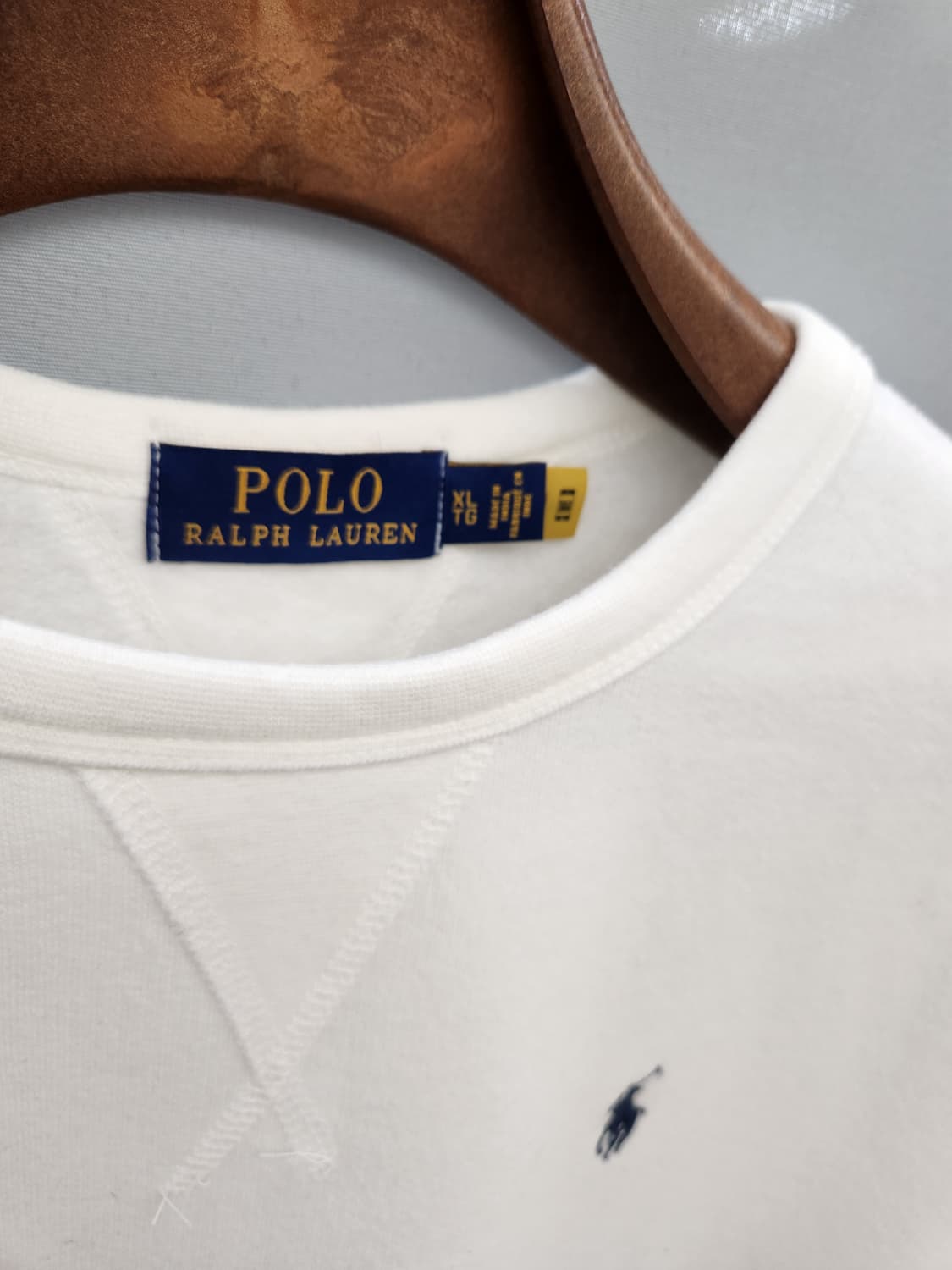 폴로 랄프로렌 화이트 기모 맨투맨 상품이미지4