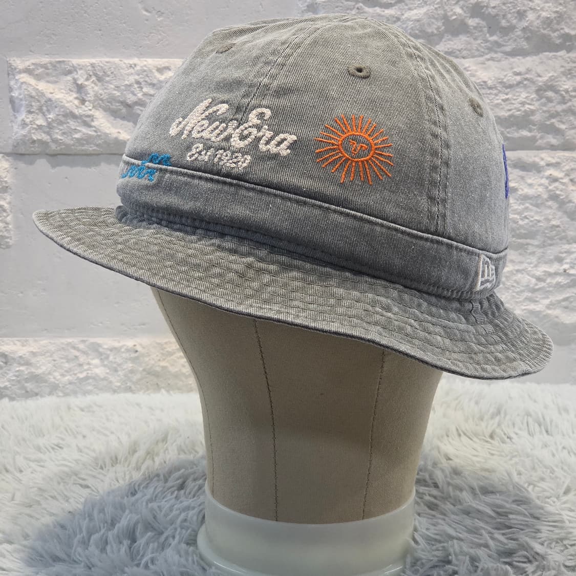 p9-1:뉴에라(New Era)버킷햇 그레이 데님 자수패치(약56-58) 상품이미지5