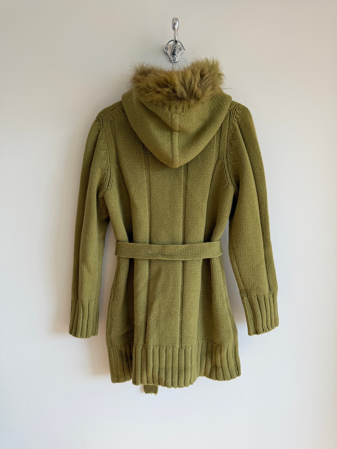 Pre owned 울&캐시미어 롱 니트 후드 상품이미지4