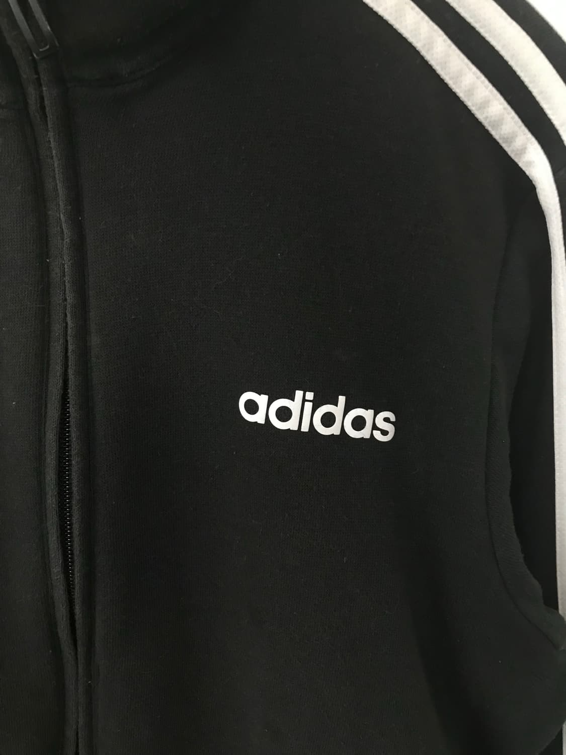 아디다스 블랙 코튼 트랙탑 져지 상품이미지3