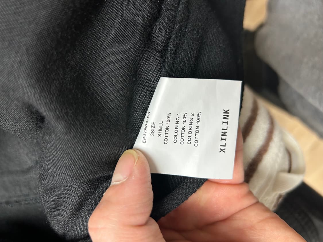 엑슬림 ep.4 백디테일 블랙 코튼팬츠 상품이미지4