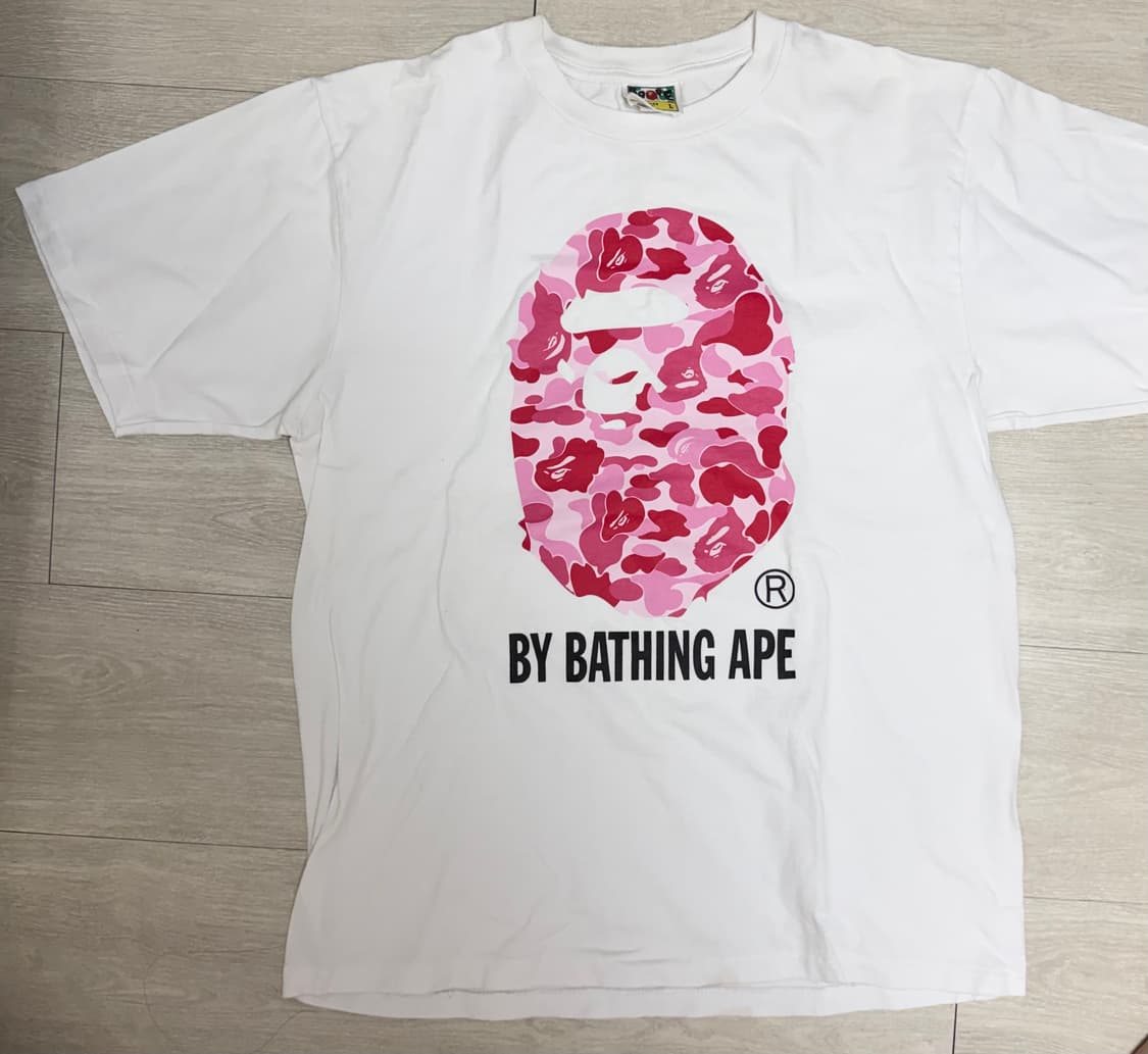 베이프 핑크 카모 반팔 티셔츠 상품이미지1