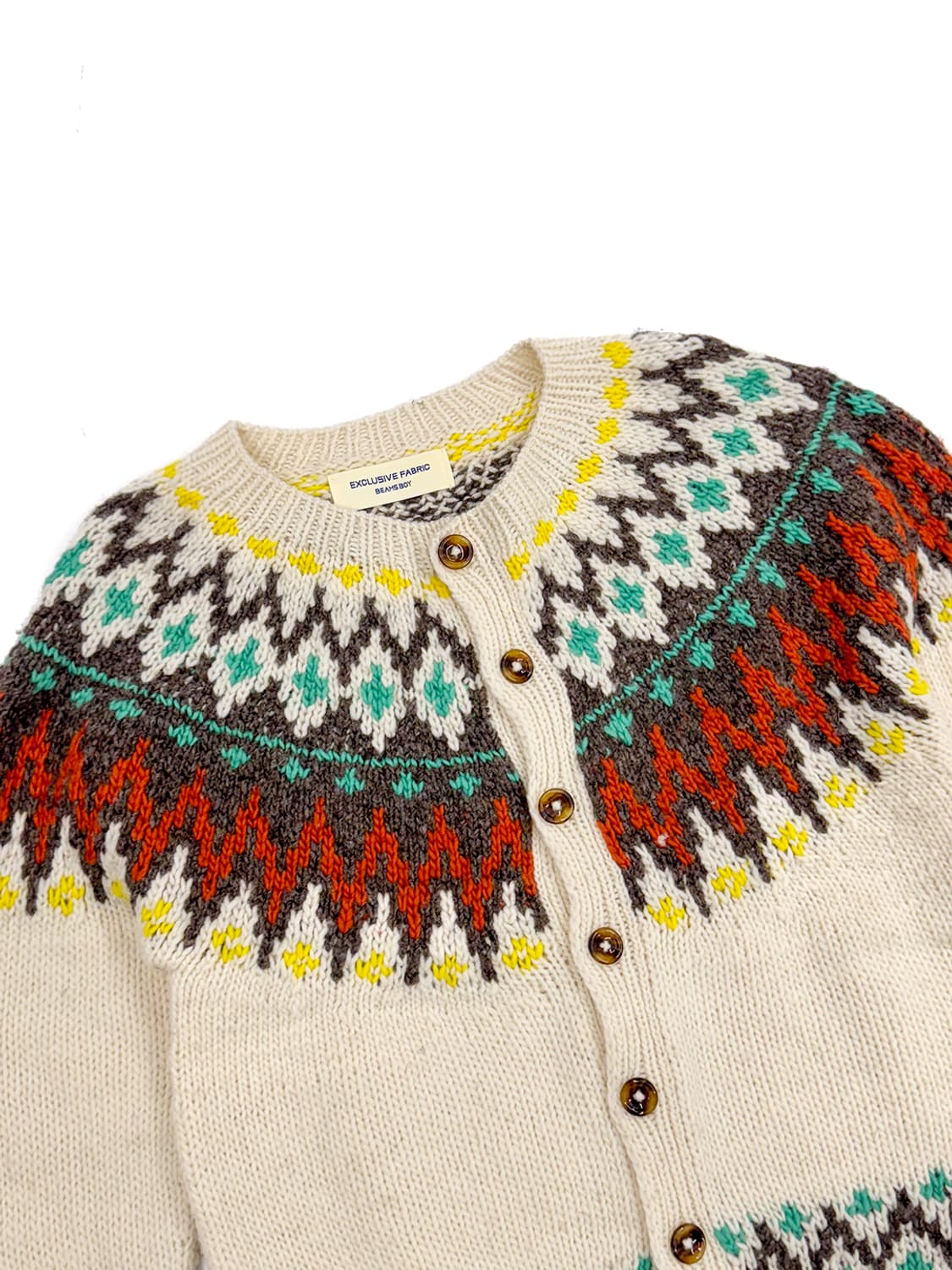 Beams Boy FairIsle Wool Cardigan/ Os 상품이미지3