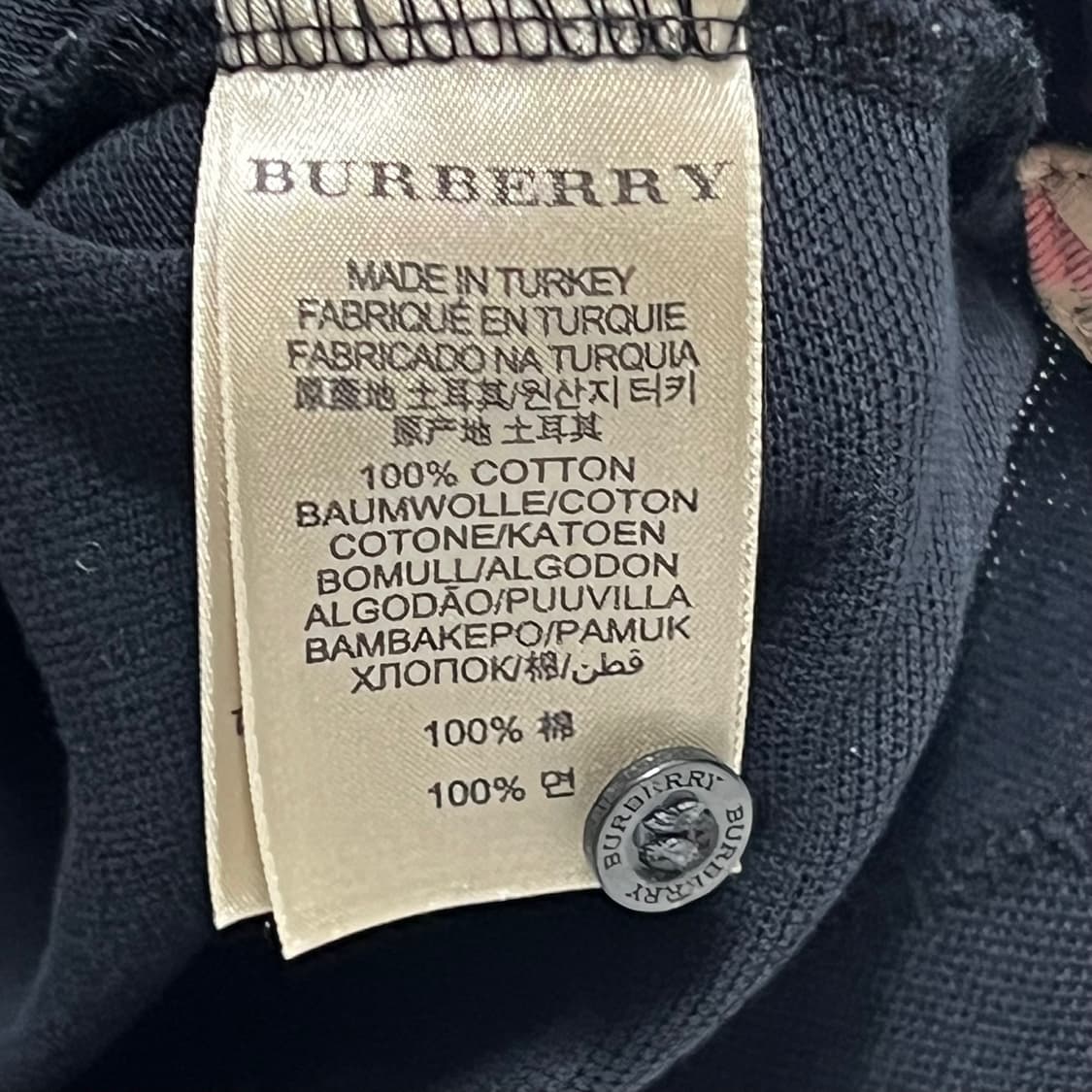 L 버버리 로고 자수 카라 티셔츠 상품이미지4