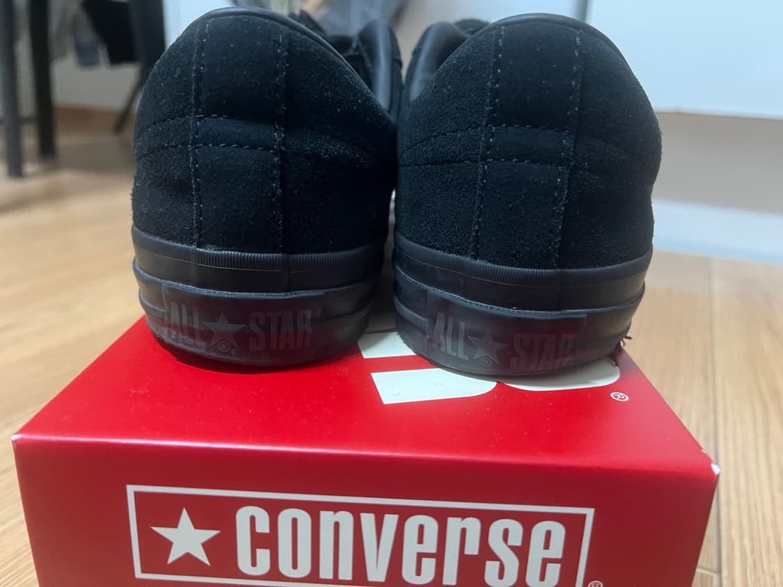 컨버스재팬 원스타 스웨이드 올블랙 8.5size 상품이미지3