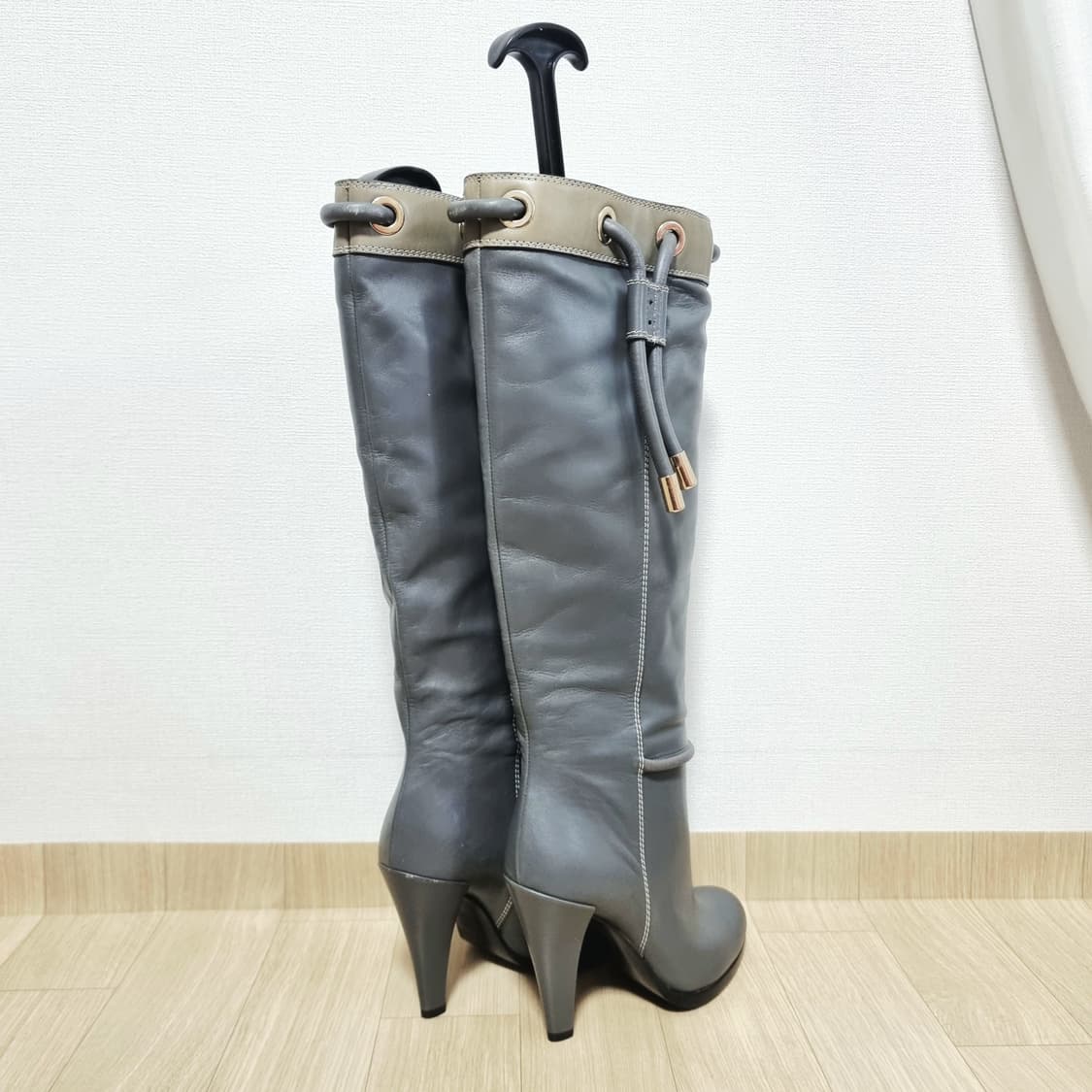 GUCCI 구찌 레더 앵클부츠 롱부츠 힐 슈즈 (225/표기35.5) 상품이미지4