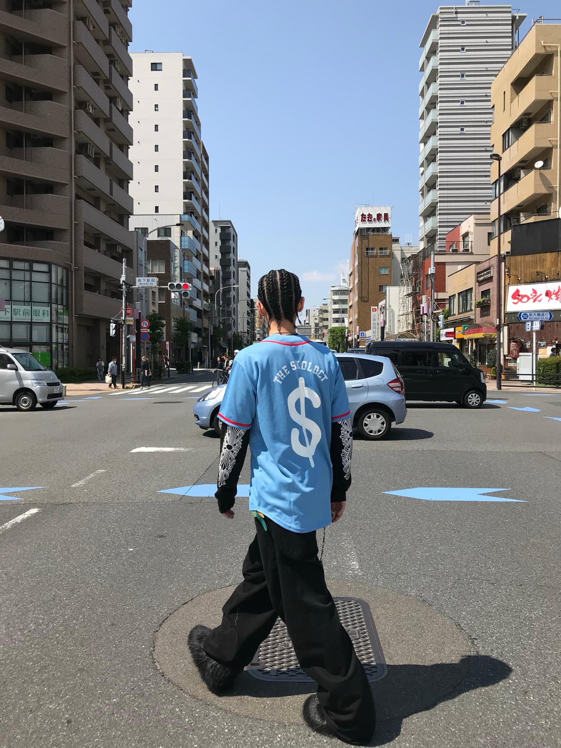 [L]스콜록트 야구 셔츠 하늘색 상품이미지4