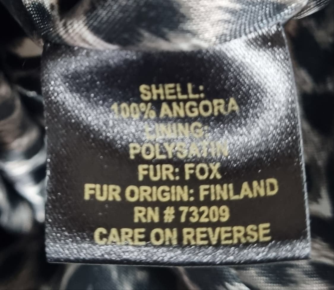 8사이즈 (55) ST.JOHN 센죤 블랙 앙고라/폭스퍼 코트 상품이미지5