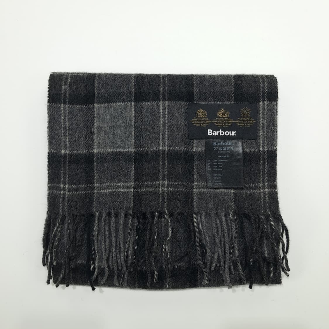 MX227 바버 그레이 타탄체크 램스울 목도리 머플러 상품이미지6