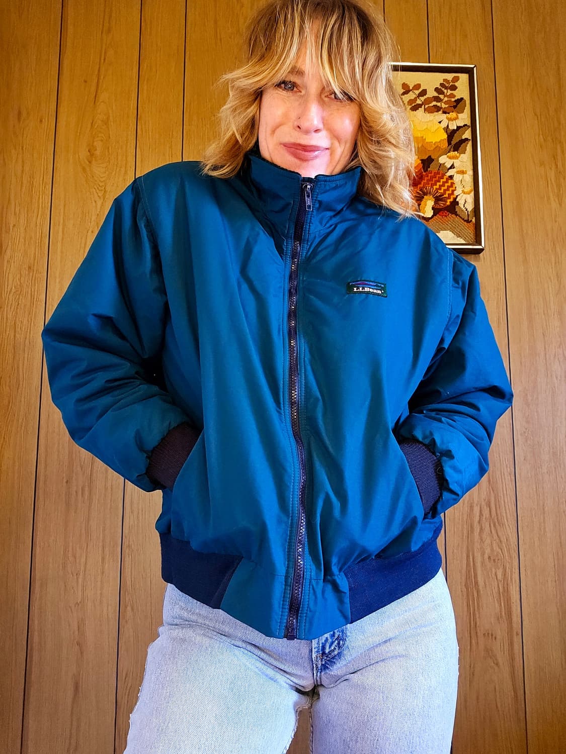 80s 엘엘빈 아즈텍 웜업자켓 XL 상품이미지4