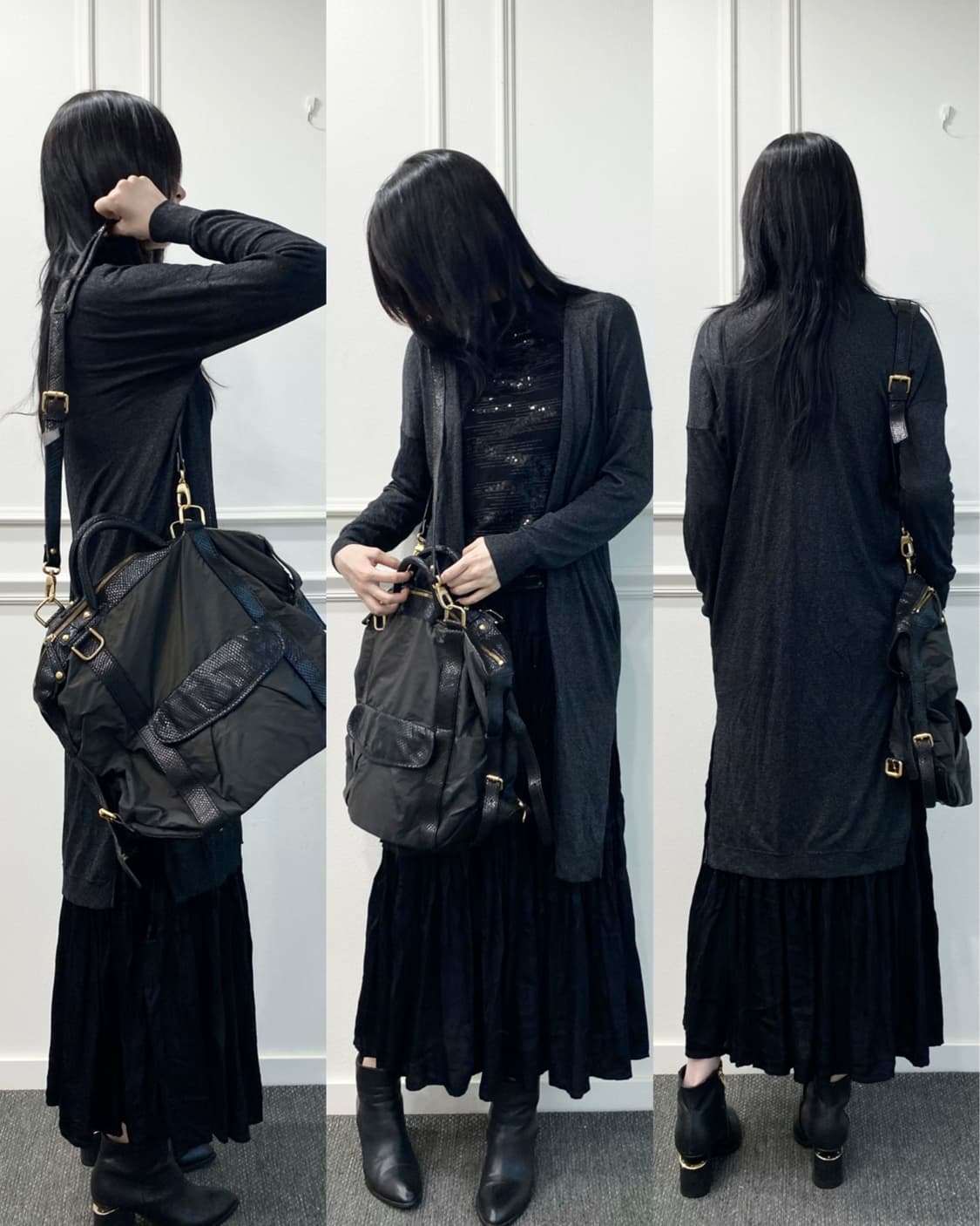 [Chocol Raffine]Minimal Grey Long Cardig 상품이미지1