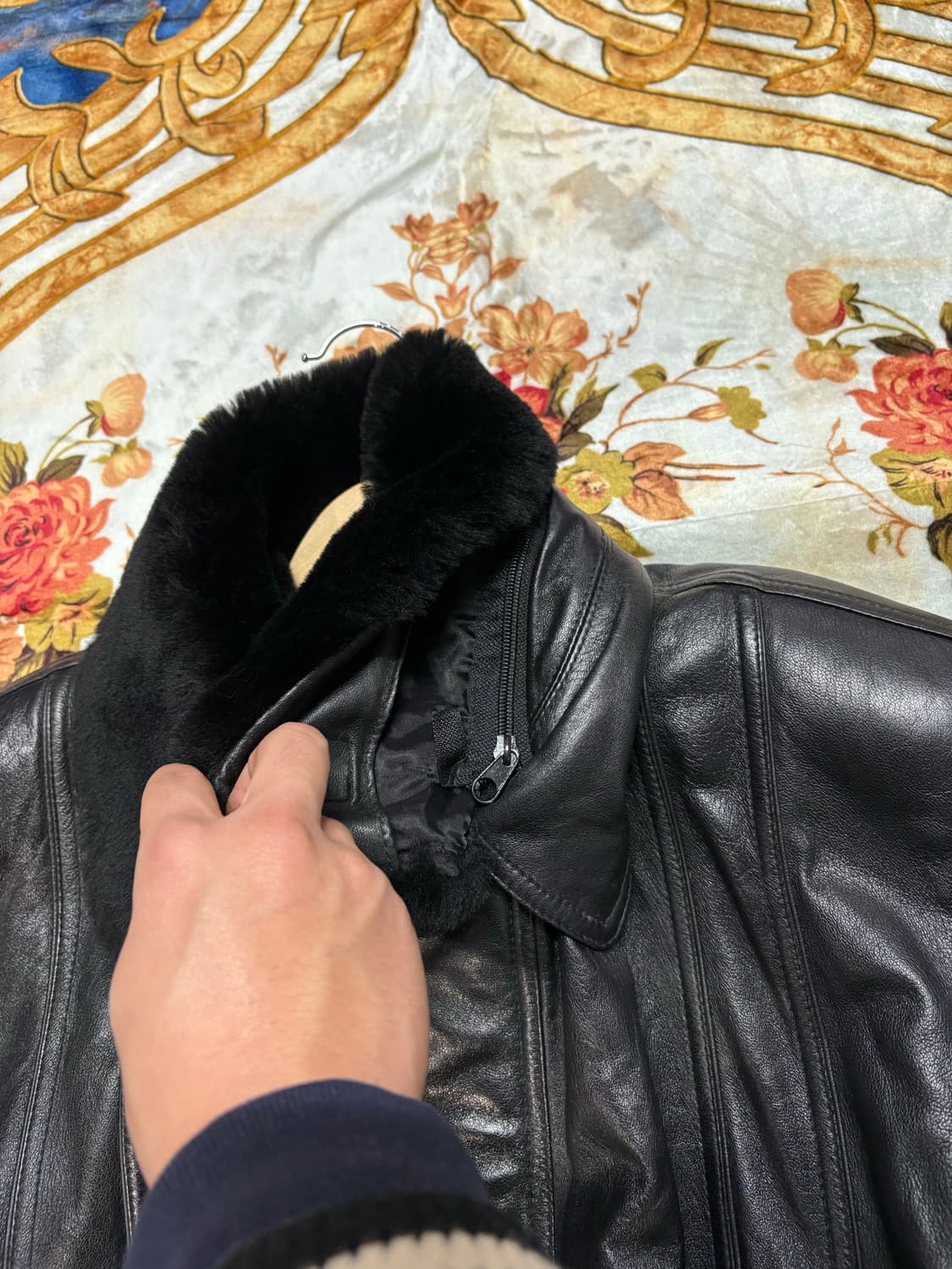 POSITANO 양가죽 G-1 봄버 무스탕 레더자켓 상품이미지5