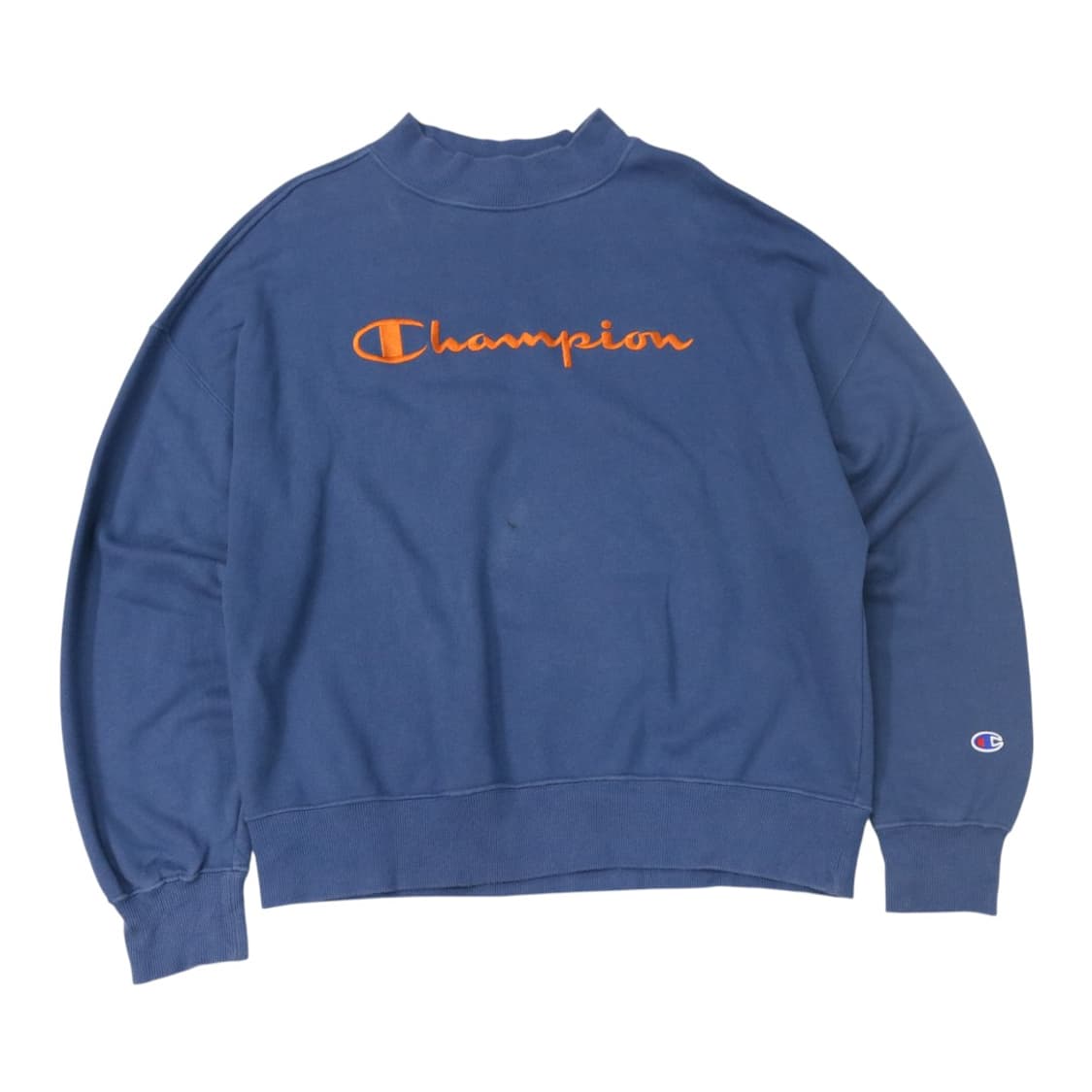 챔피온 빈티지 오렌지 자수 로고 모크넥 스웻셔츠 (M) 상품이미지1