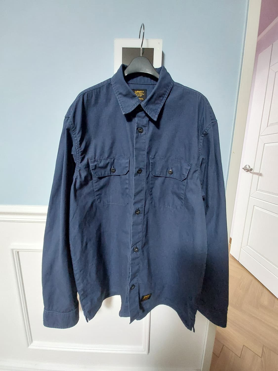 칼하트 네이비 립스탑 워크웨어 셔츠 L사이즈 (105) 상품이미지9