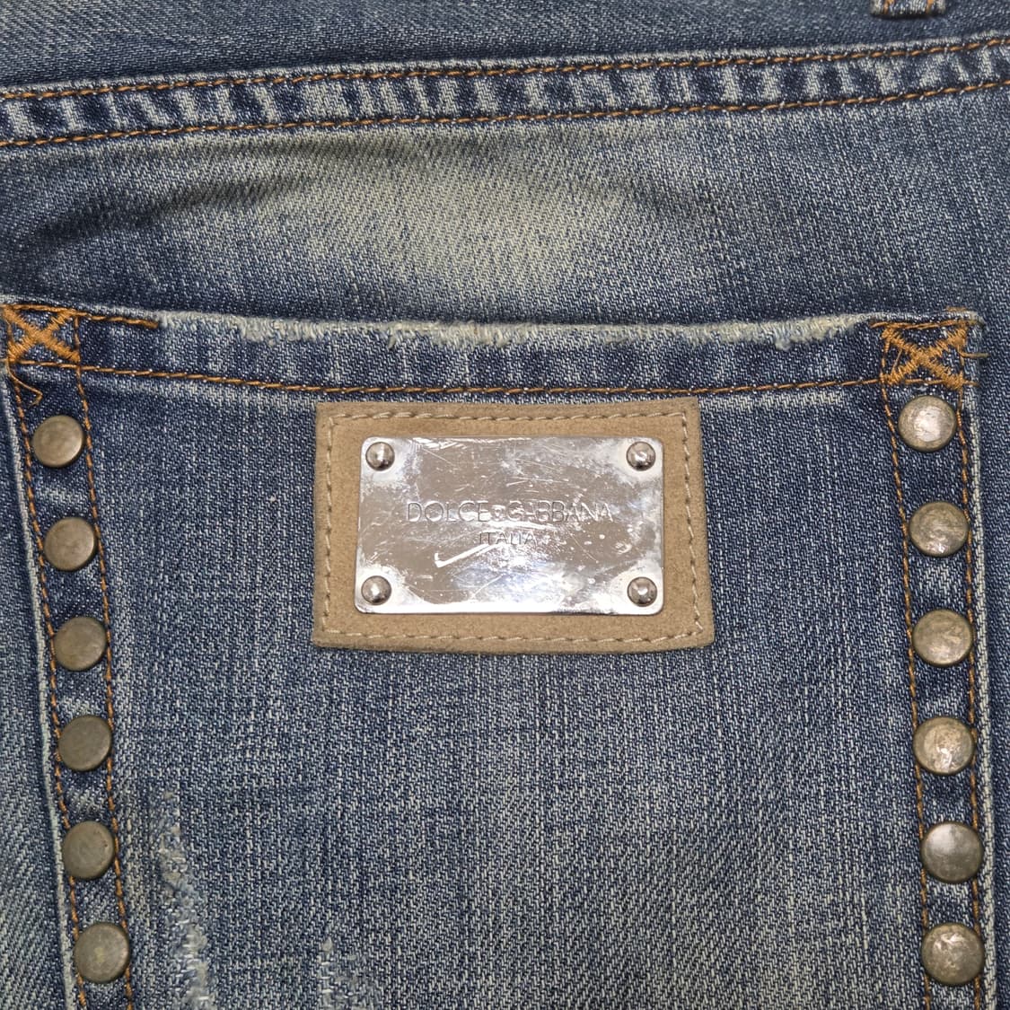 Dolce & Gabbana 돌체앤가바나 웨스턴 스터드 빈티지 데님 청바 상품이미지5
