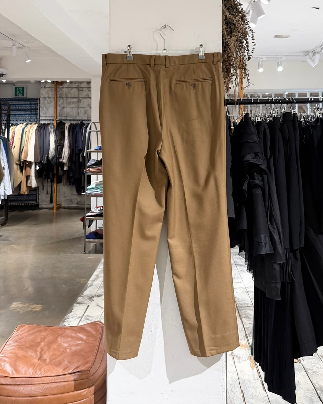 이브생로랑 뿌르 옴므 베이지 로고 탭 울 슬랙스 상품이미지4