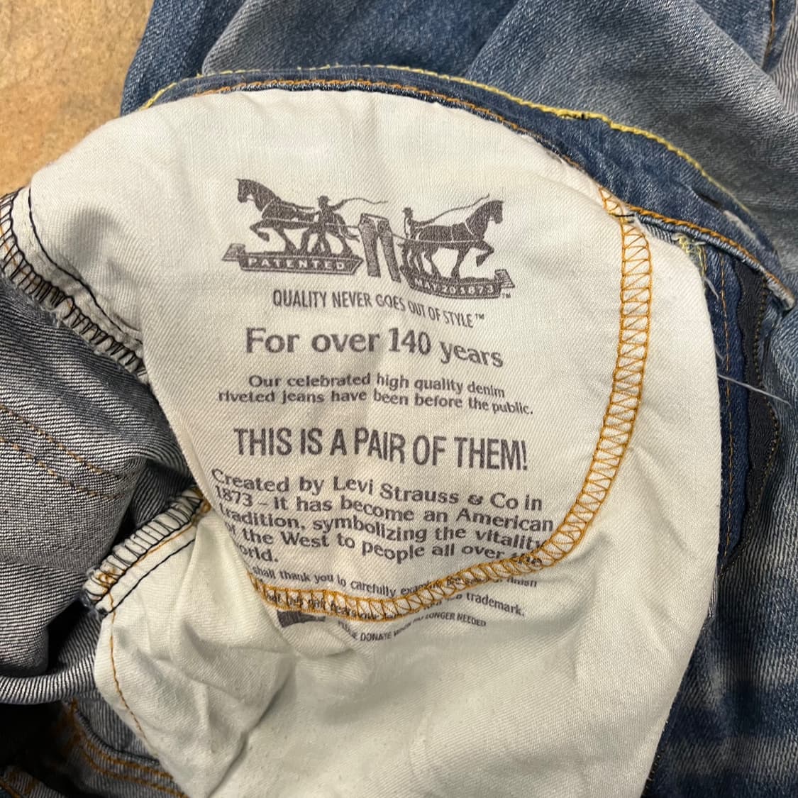 [정품] 리바이스 데님 청반바지 빈티지 워싱 b15 상품이미지4