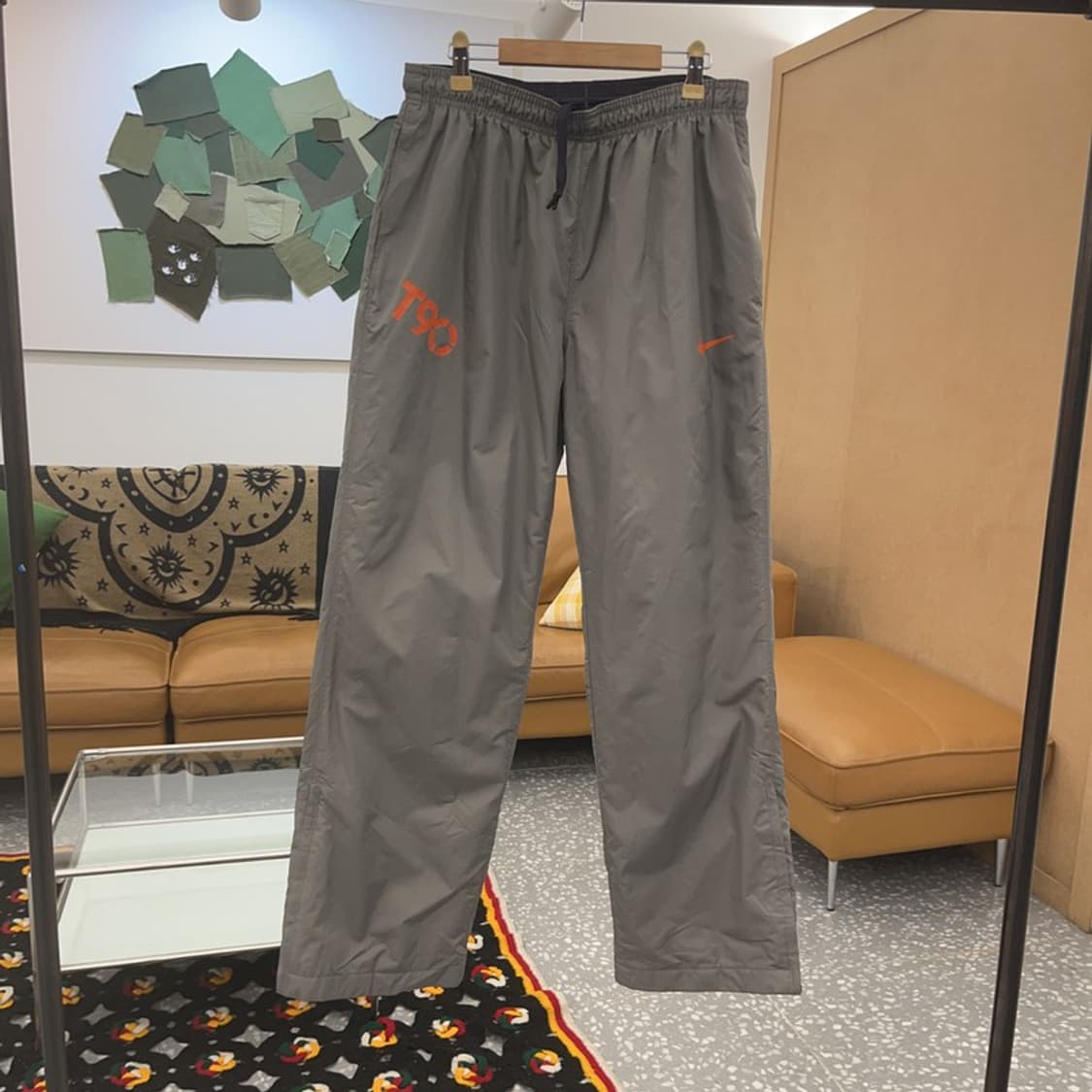 나이키 T90 올드스쿨 카키그레이 밴딩 트랙팬츠 M C07594 상품이미지3