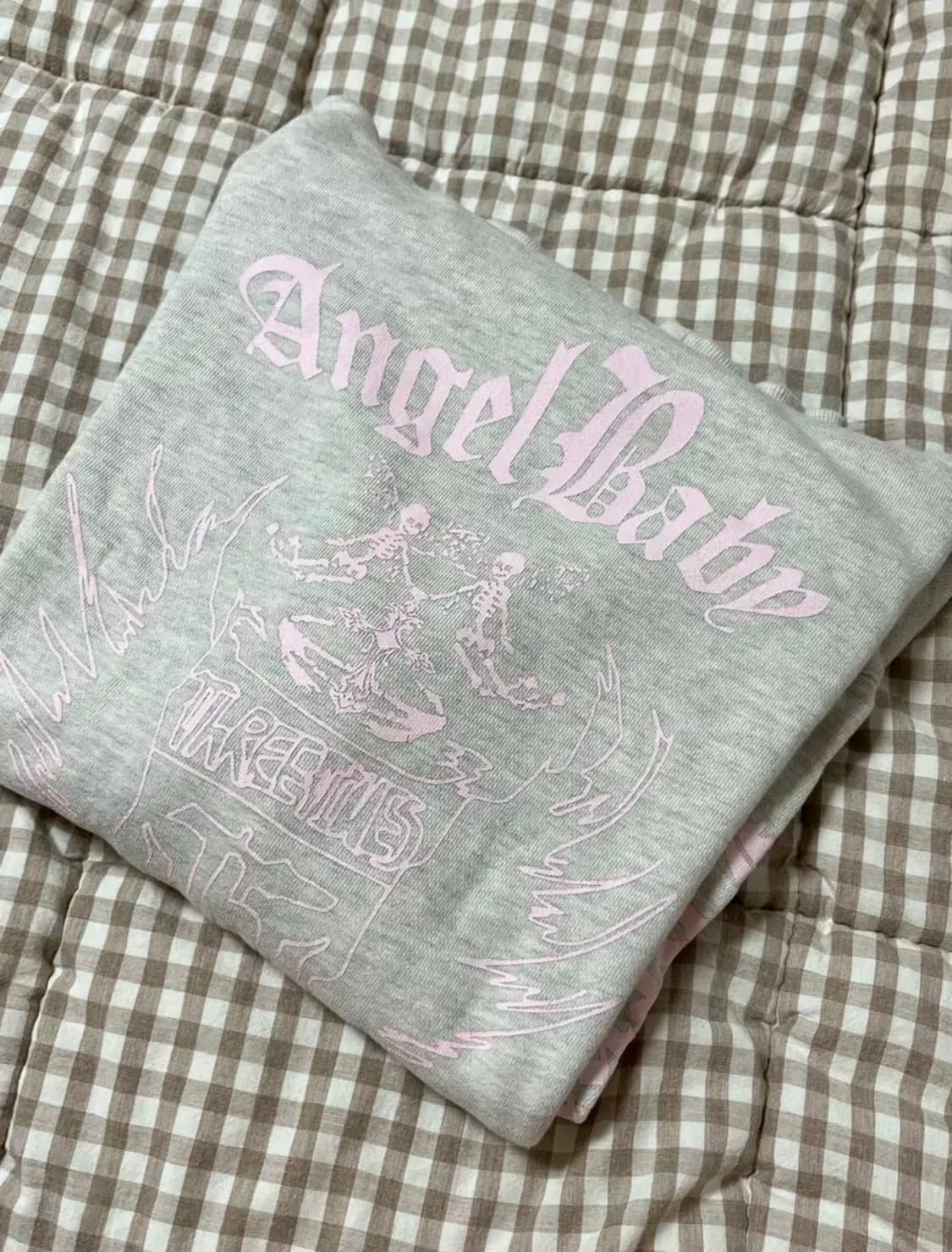 쓰리타임즈 베이비 엔젤 후드티 조거 세트 상품이미지3