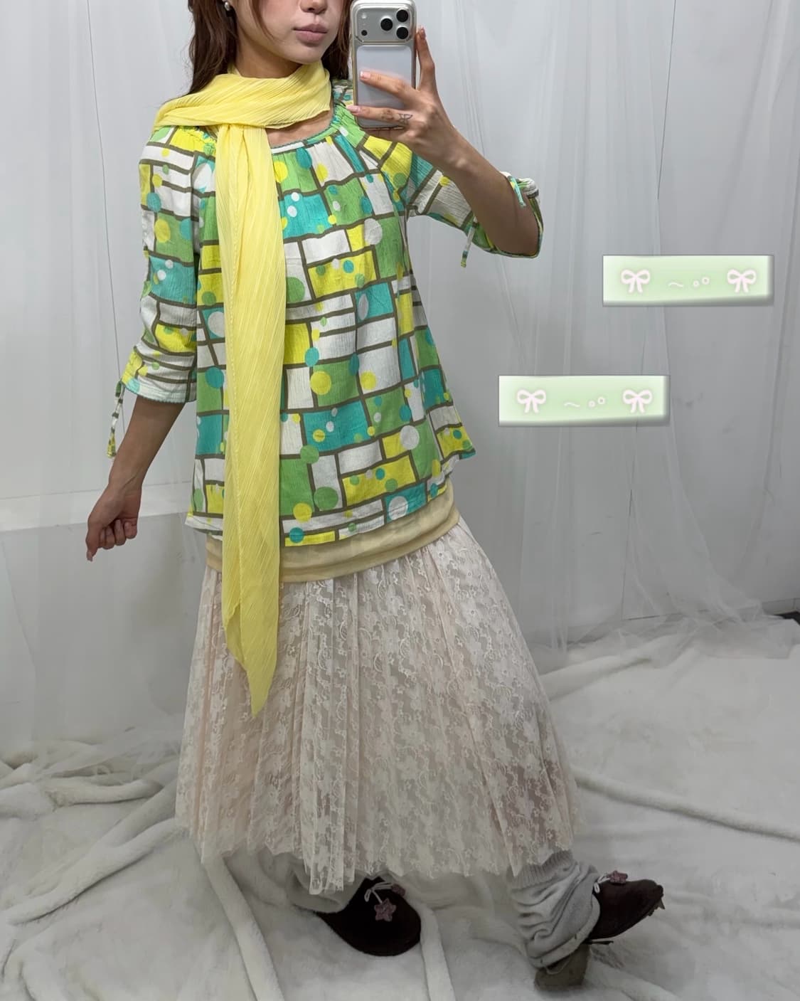 𖤐레몬 도트 하구미 set𖤐  상품이미지1