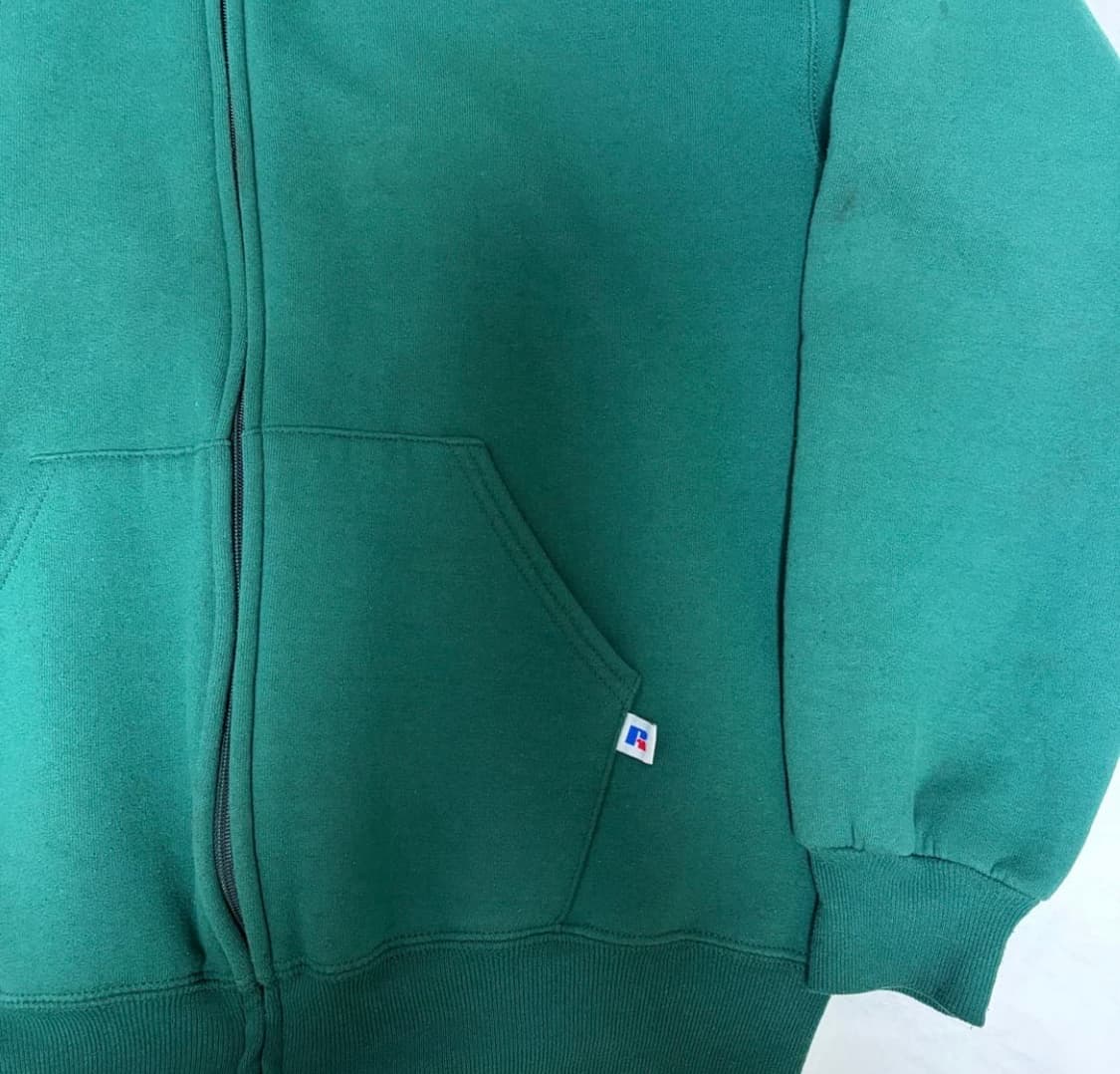 90‘s 빈티지 러셀 og 후드집업 그린 usa 상품이미지4