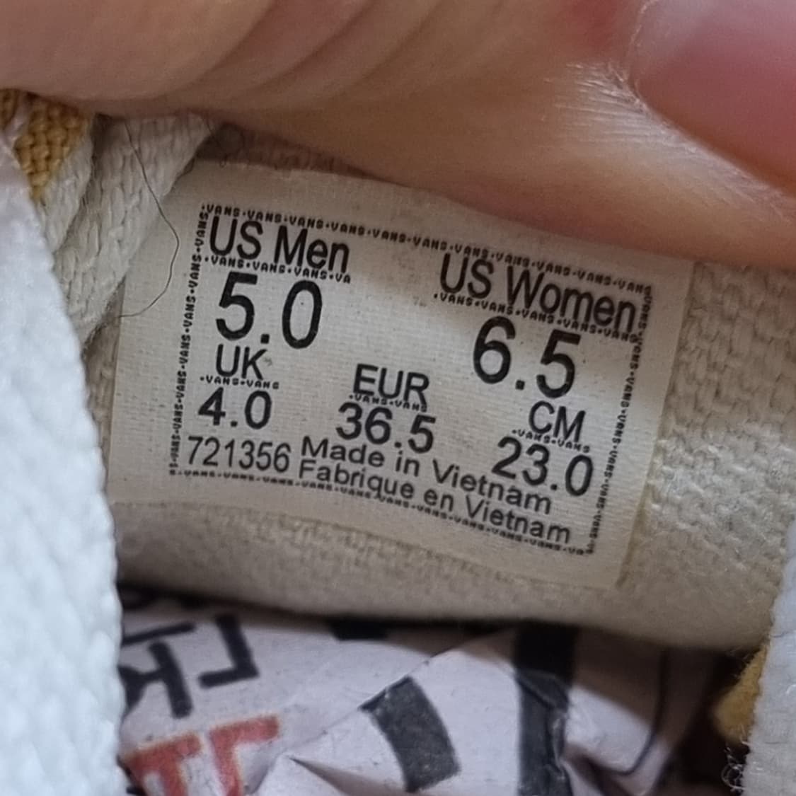 반스 어센틱 파스텔 옐로우 스니커즈230 상품이미지6