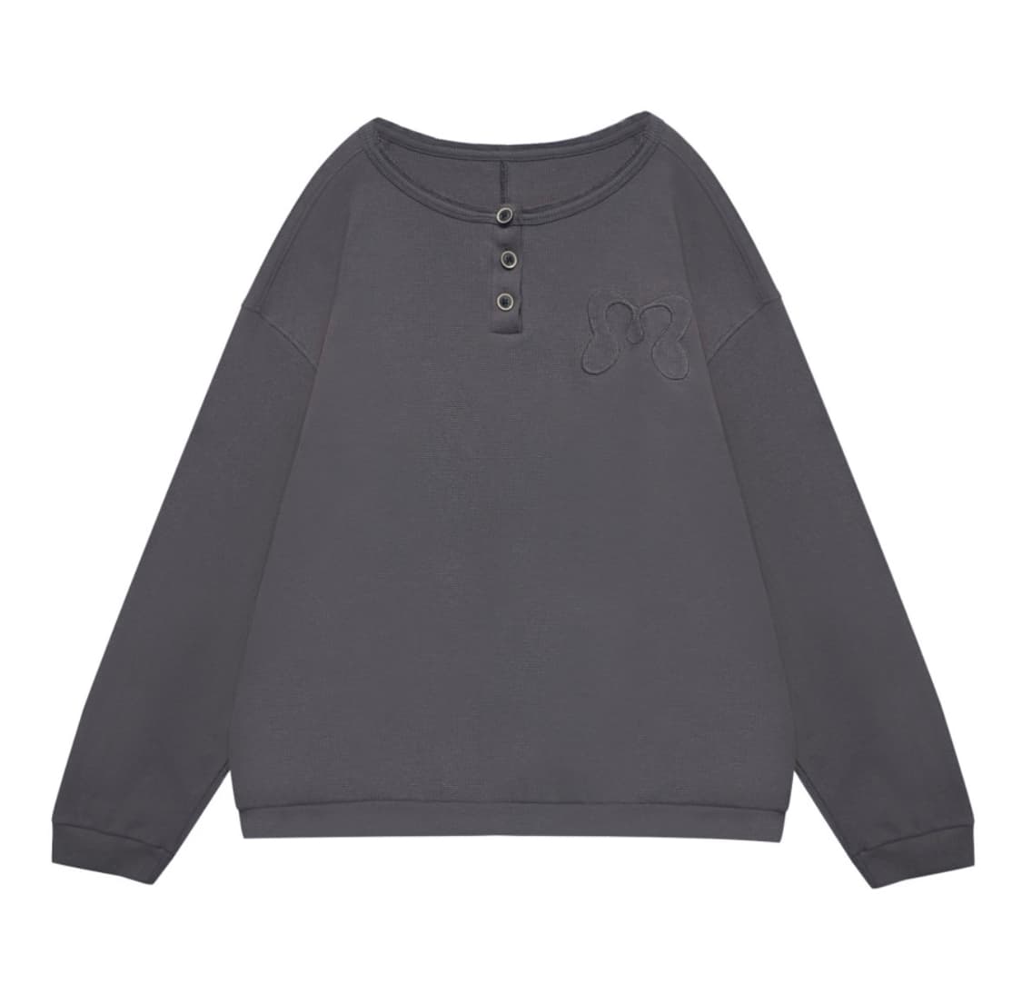 미레코 심볼 피그먼트 와플 t 차콜 상품이미지2