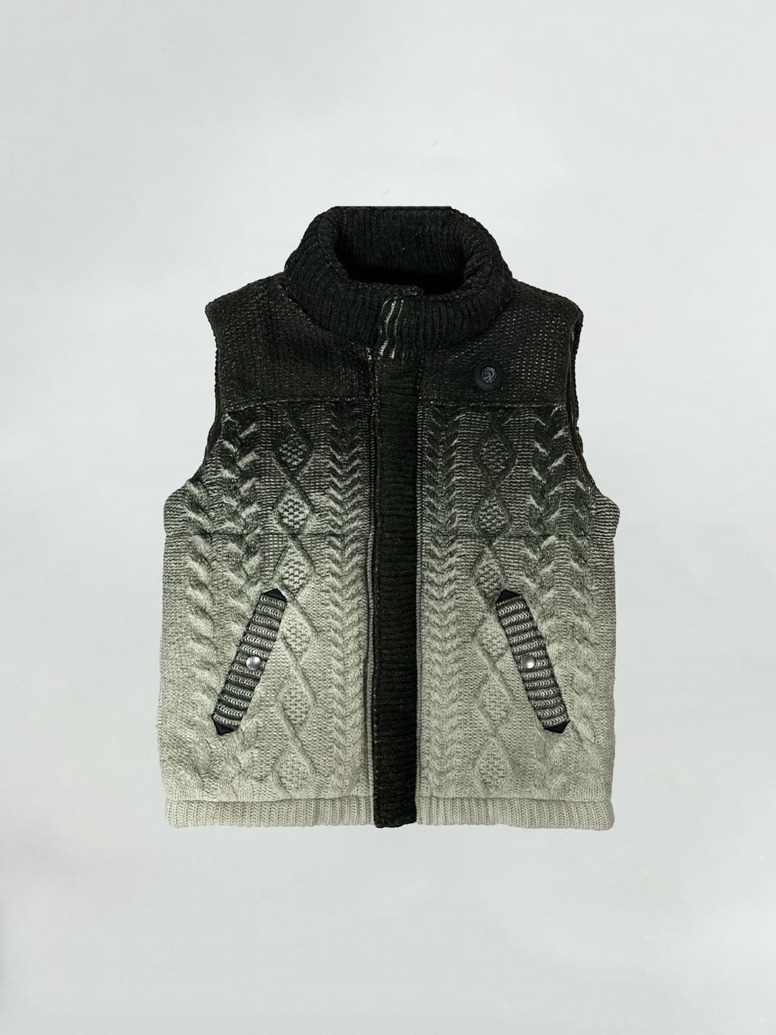 디젤 그라데이션 니트 구스 다운 패딩 조끼 상품이미지1