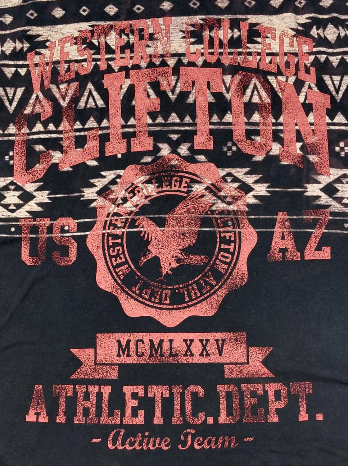 [LL] Jeaning Wild 웨스턴 컬리지 에스닉 프린팅 티셔츠 상품이미지4