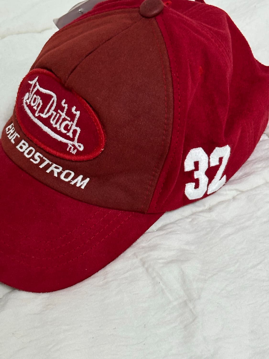 본더치 데드스탁 새상품 레드 스웨이드 캡 상품이미지4