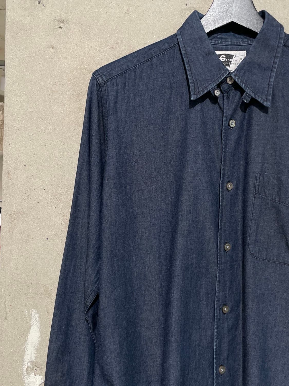 엔지니어드 가먼츠 딥 블루 싱글 포켓 코튼 셔츠 상품이미지2