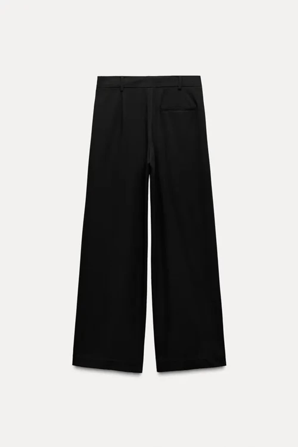 Zara 블랙 사이드 버튼 플리츠 디테일 슬랙스 팬츠 상품이미지2