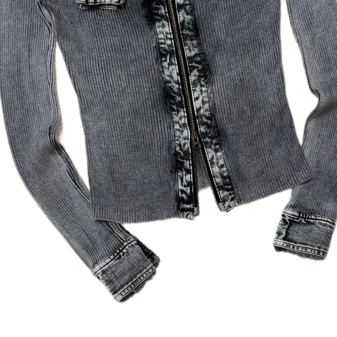Washing gray two zip-up knit  상품이미지3