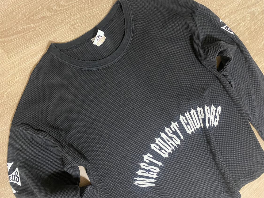 90s OG 웨스트코스트챠퍼스 써멀 니트 블랙 상품이미지3