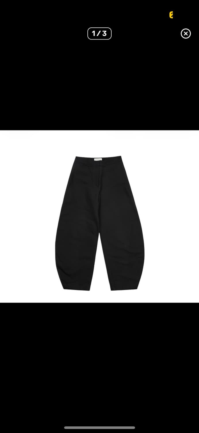 아모멘토 우먼 커브드 팬츠 블랙 상품이미지1