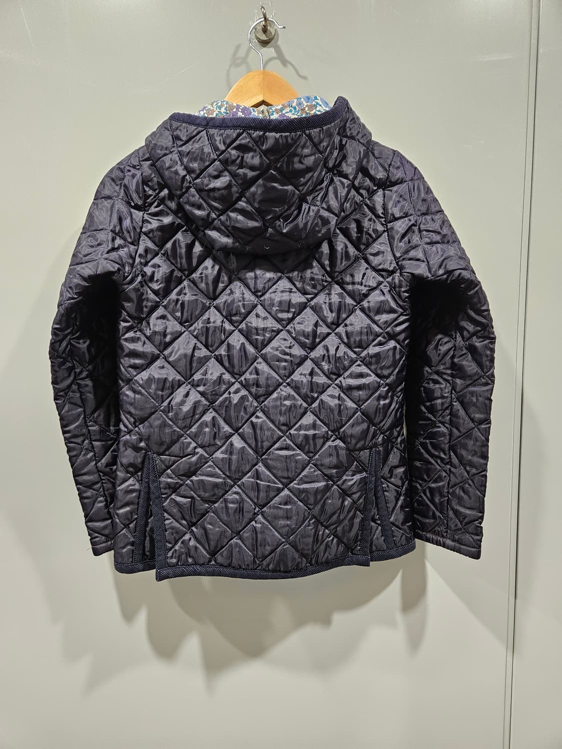 리버티 퀼팅 후드 자켓 네이비 36 상품이미지3