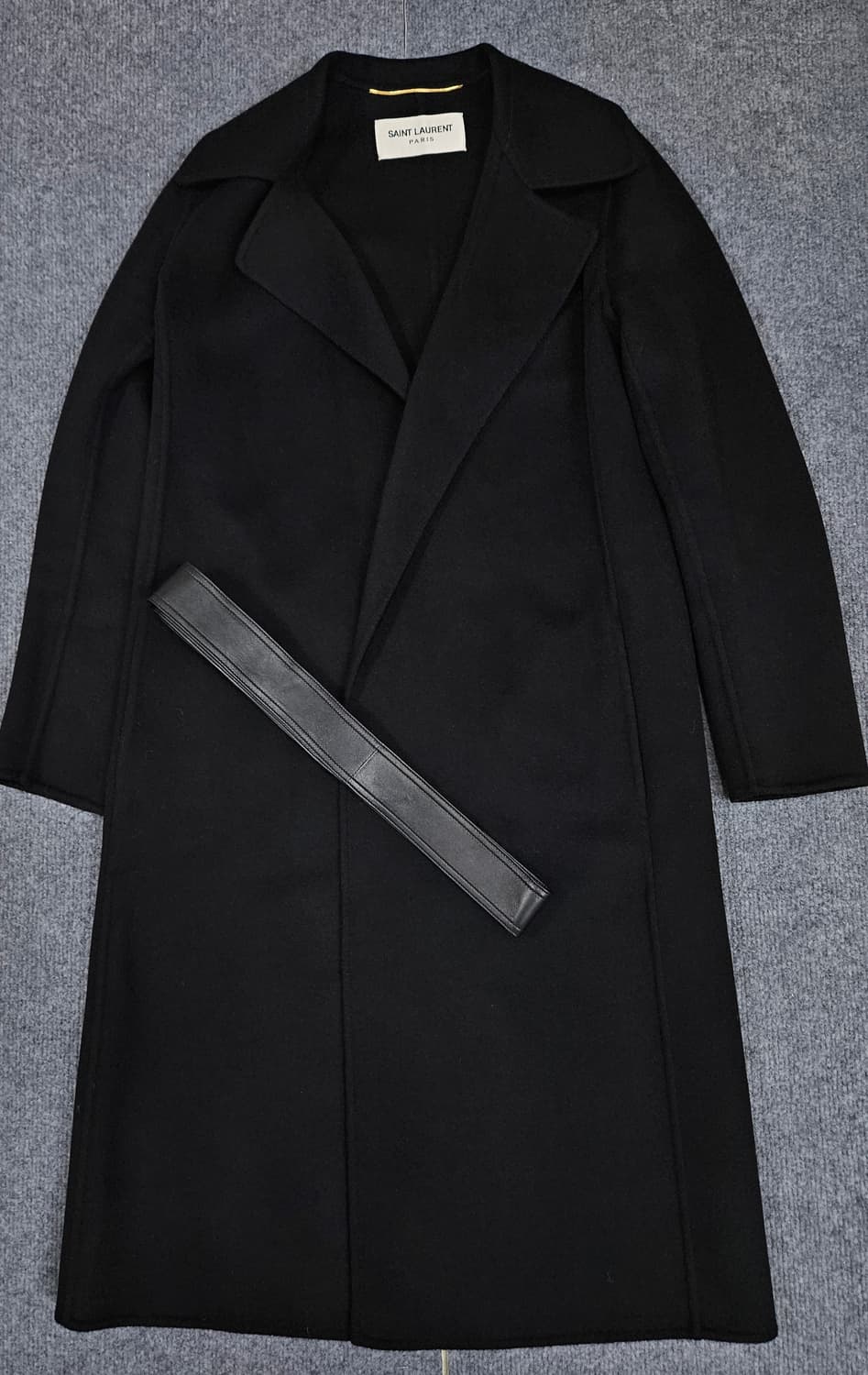 생로랑 16ss 울 앤 캐시미어 벨티드 하이엔드 코트 급처 상품이미지1