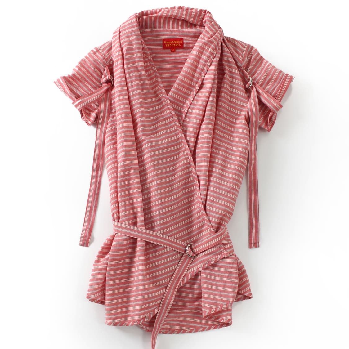 비비안웨스트우드 레드라벨 스트라이프 랩 블라우스 상품이미지1